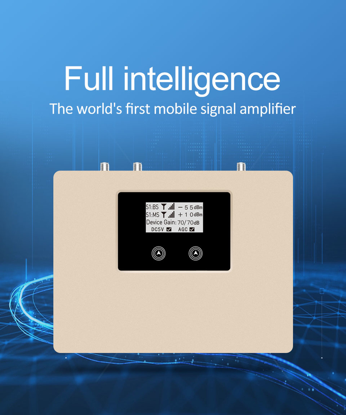 Signal-Verstärker-Ausrüstung 2 des LCD-Anzeigen-2G 3G 4G Doppelbandverstärker-1800/2100MHz zelluläre