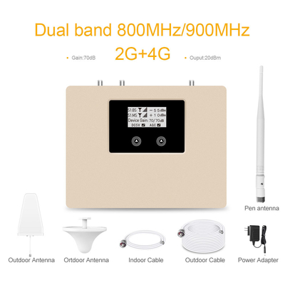 kaufen 800-GSM+4G 70dB-Gewinn Dual Band GSM Booster 4G LTE Mobilfunknetzwerk-Repeater Online-Fertigung
