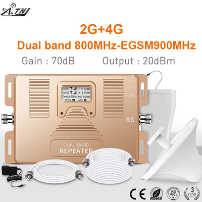 Signal-Verstärker LTE 800MHz EGSM 900MHz Doppelbandzellulärer verstärker-2G 4G