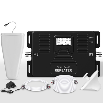 2G 4G Doppelbandgewinn des signal-Verstärker900mhz 1800MHz 70dB mit LCD